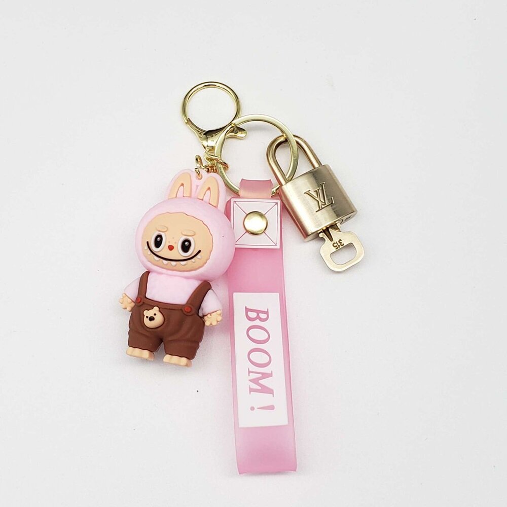 LV Gold Padlock & Key 🔒 Authentic Louis Vuitton Bag Unbranded Labubu Charm - Picture 2 of 8